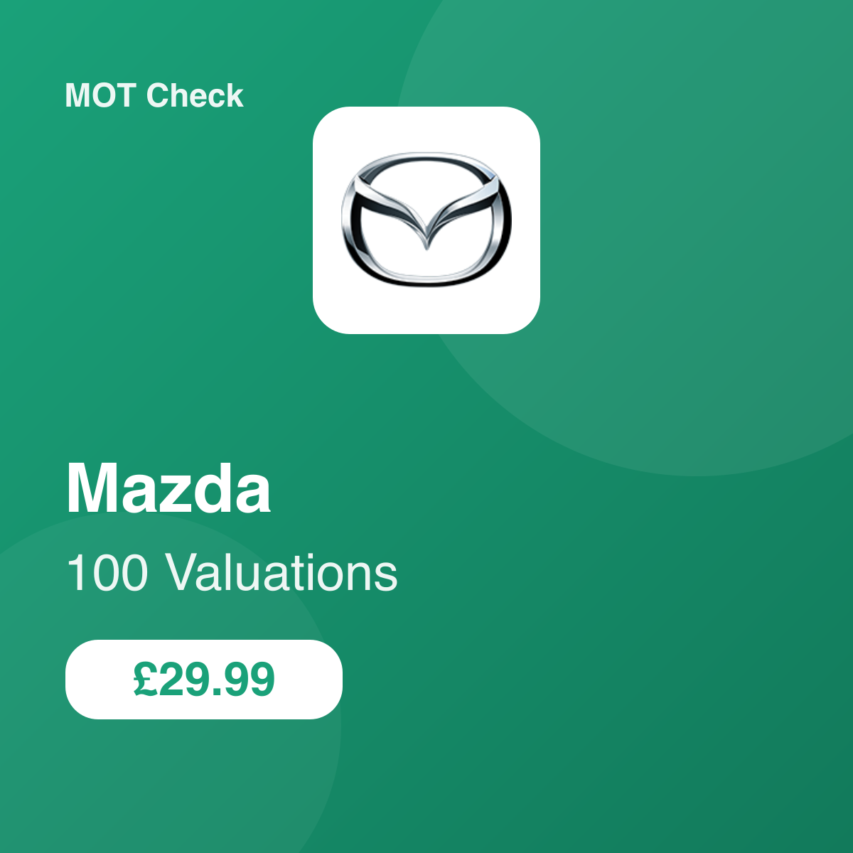 100 Mazda Valuations