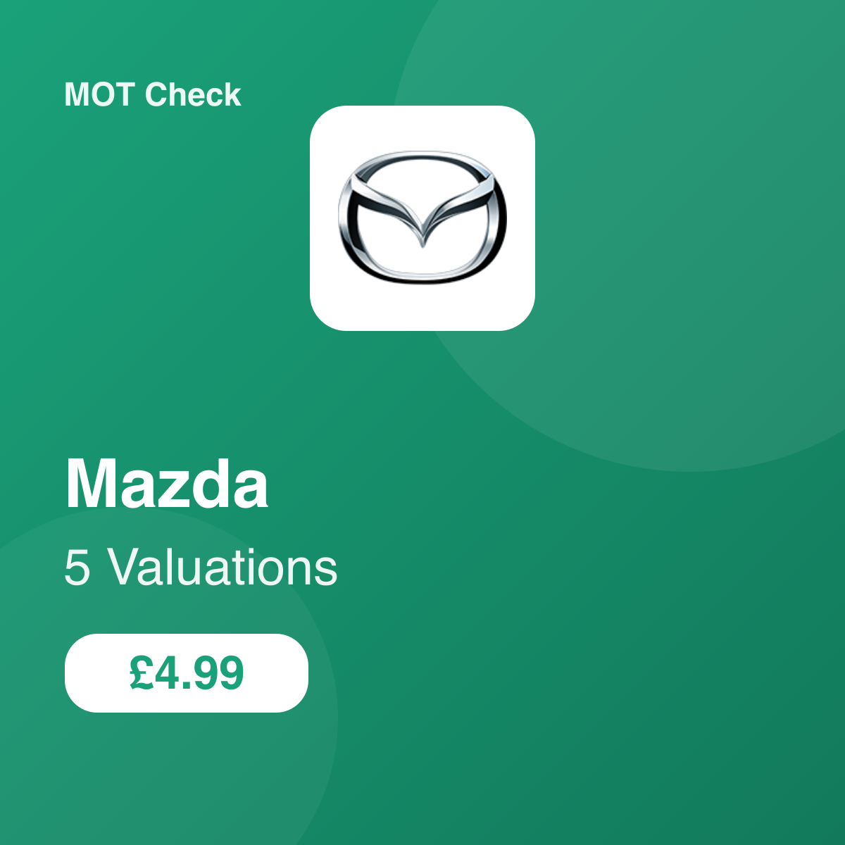 5 Mazda Valuation