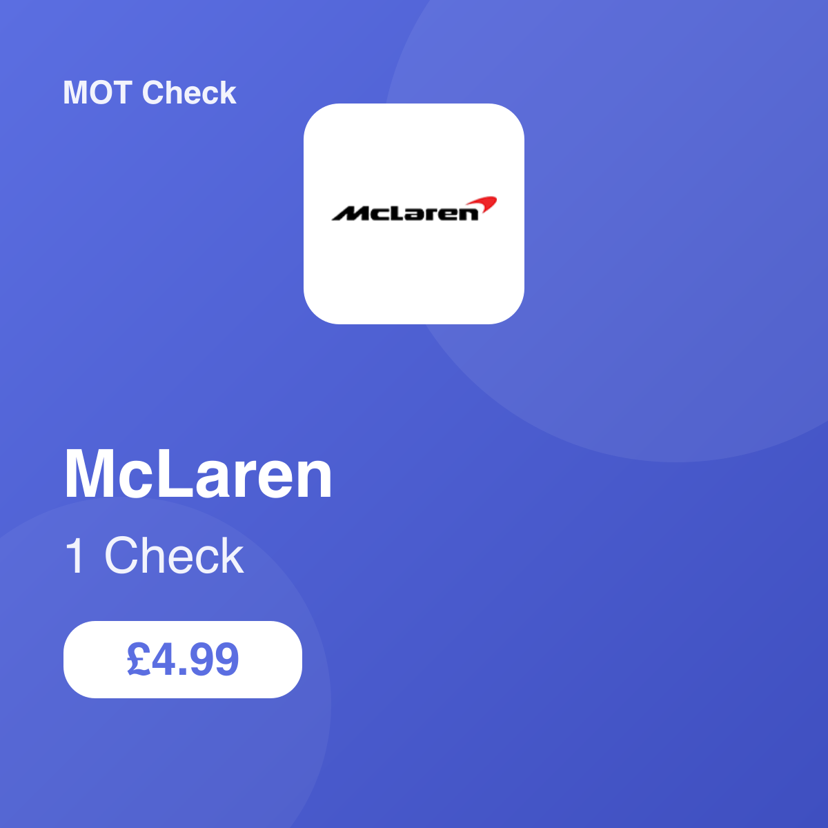 1 McLaren Check