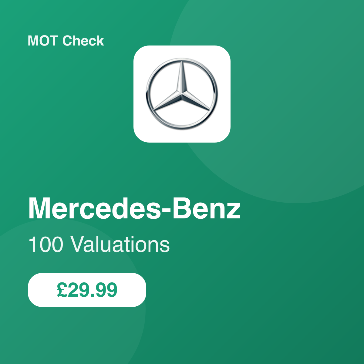 100 Mercedes-Benz Valuations