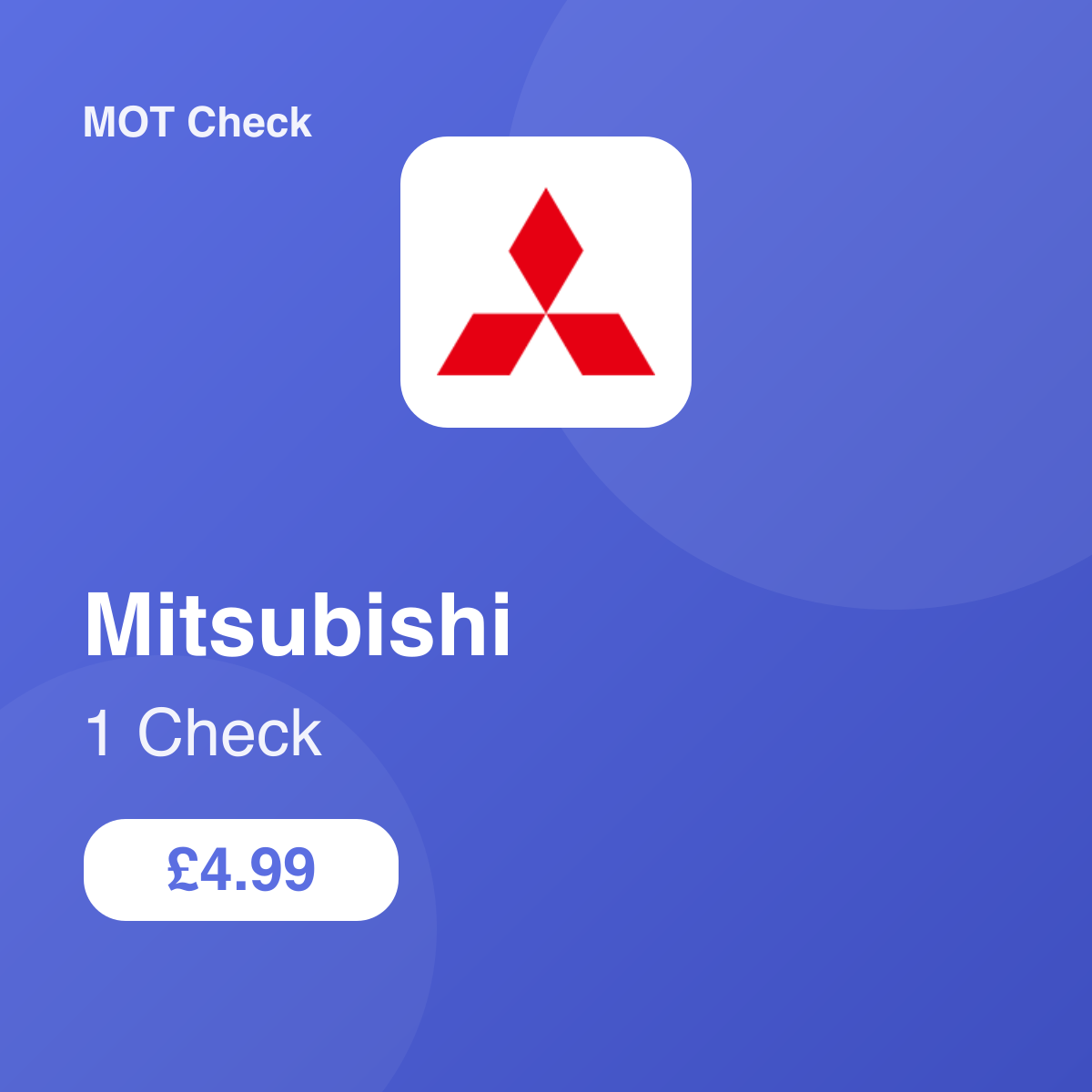 1 Mitsubishi Check