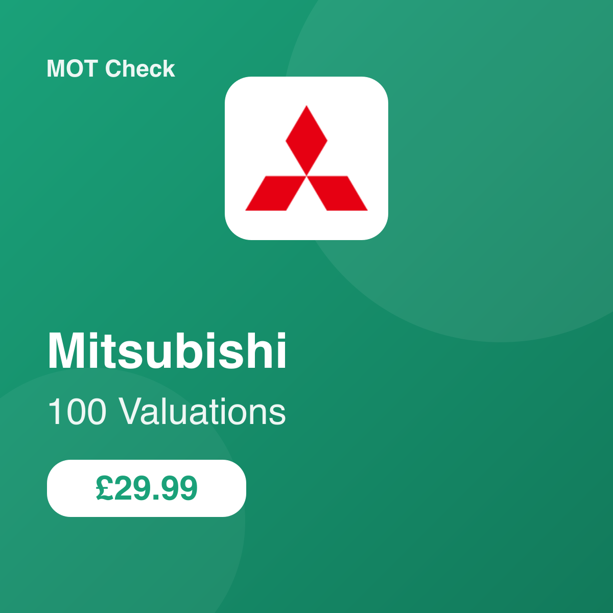 100 Mitsubishi Valuations