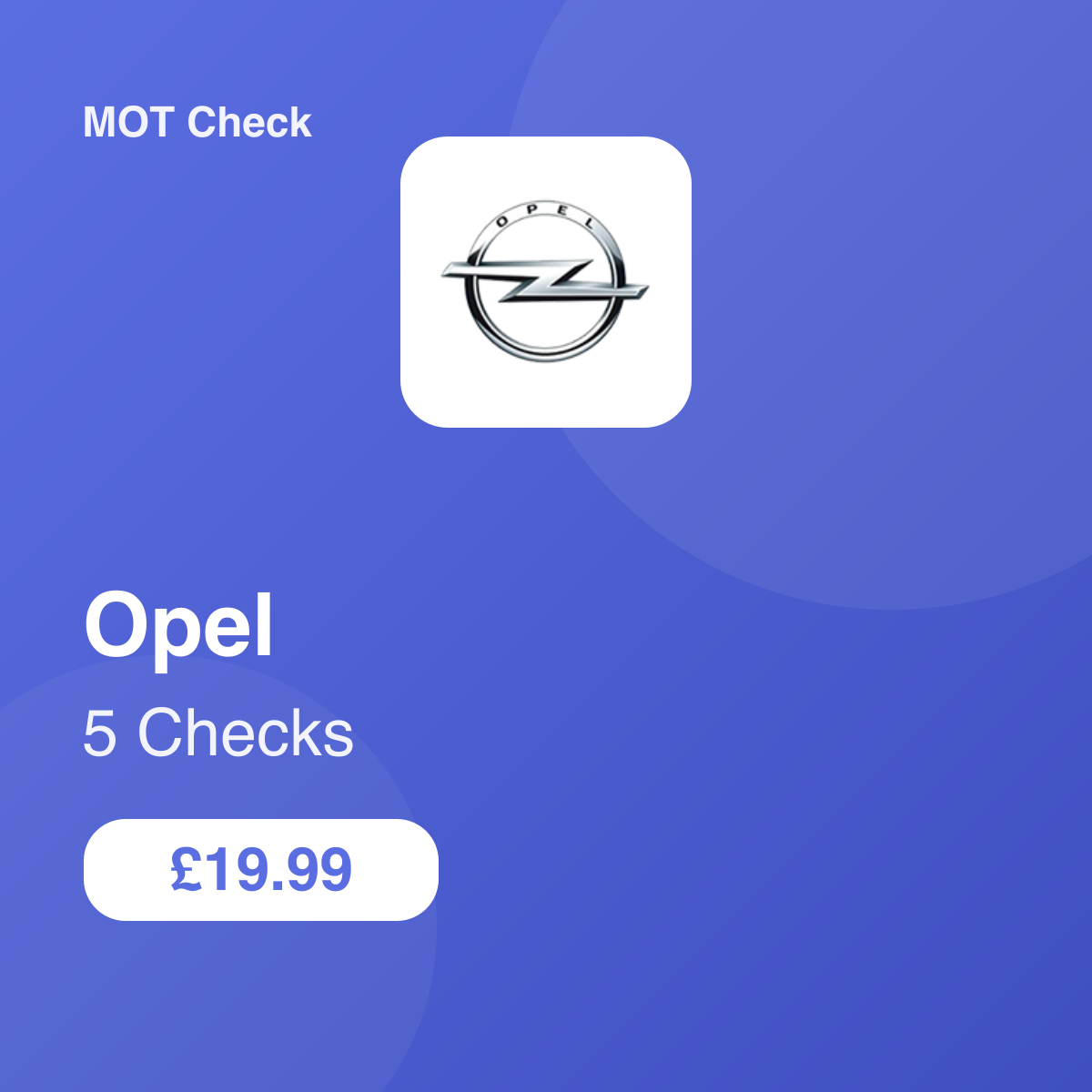5 Opel Checks
