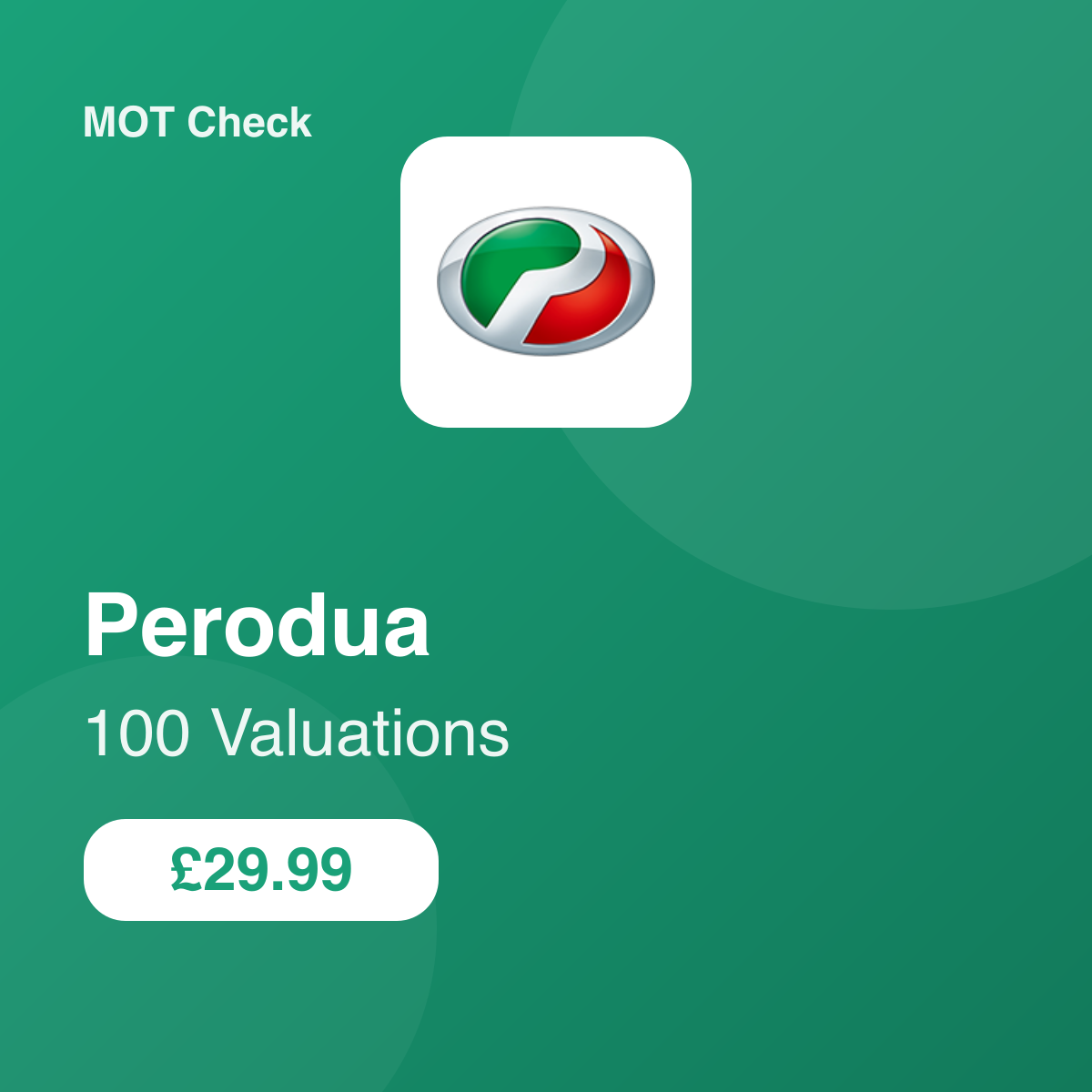 100 Perodua Valuations