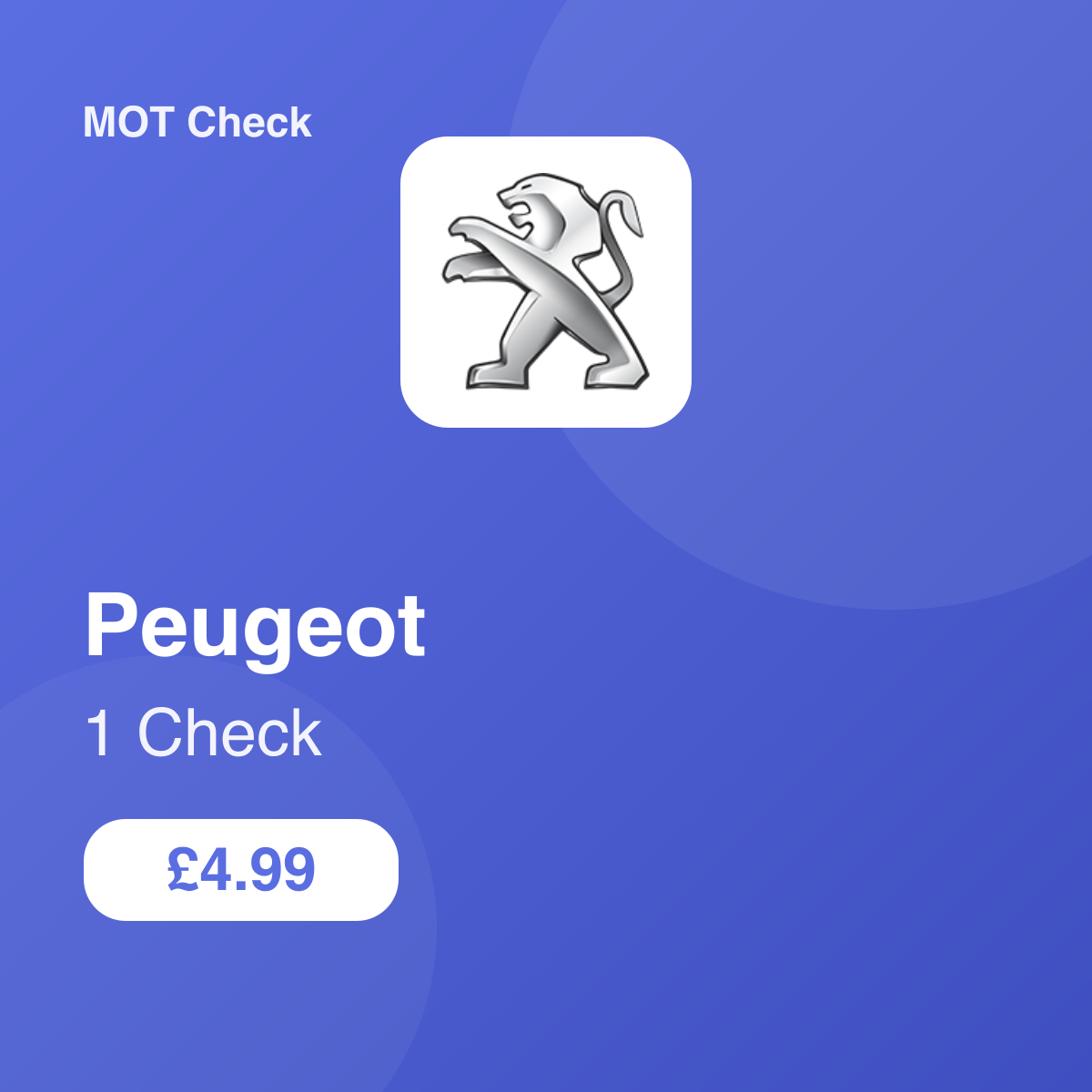 1 Peugeot Check