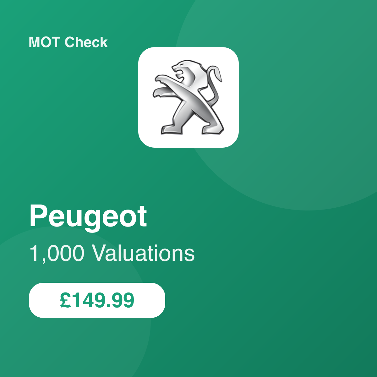 1000 Peugeot Valuations