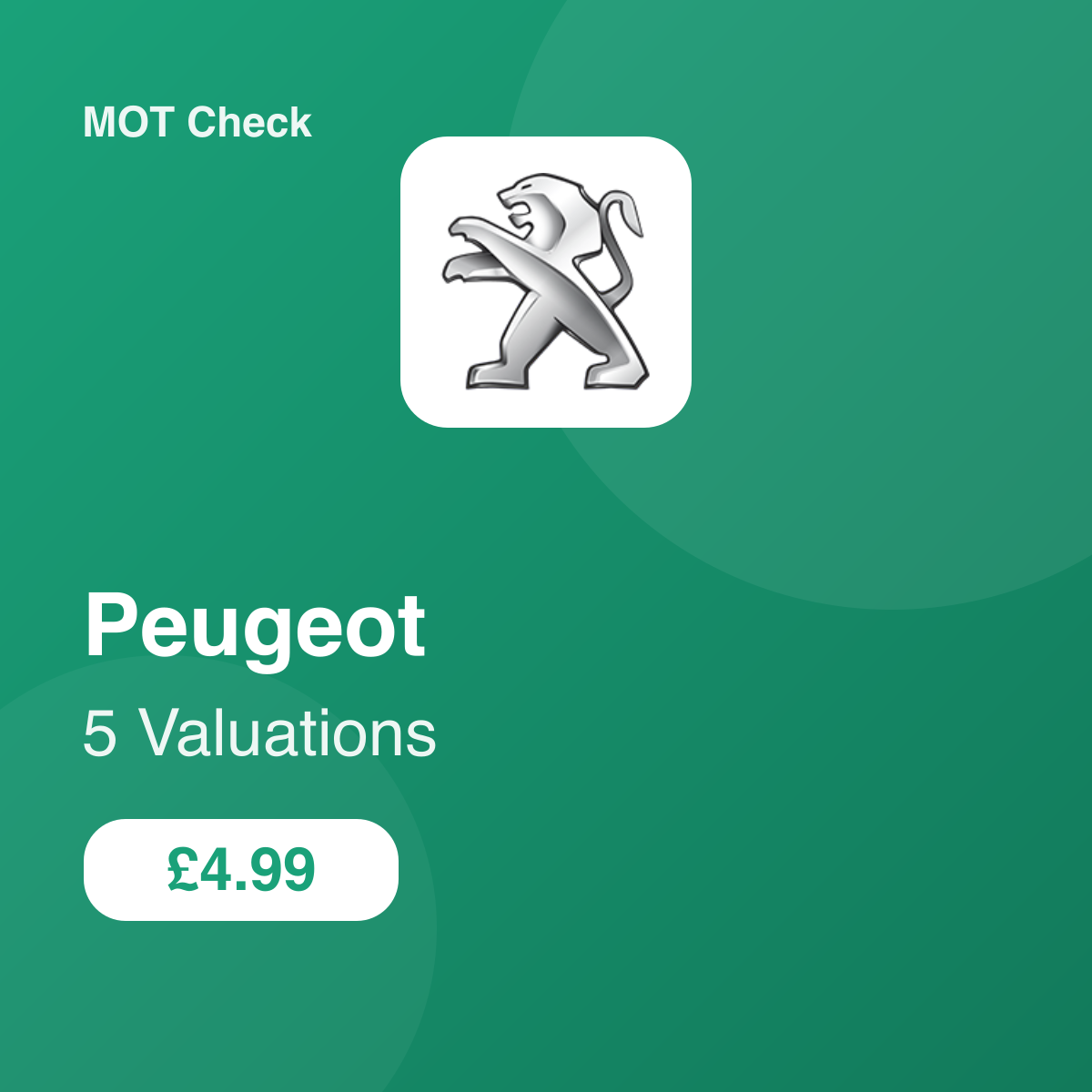 5 Peugeot Valuation