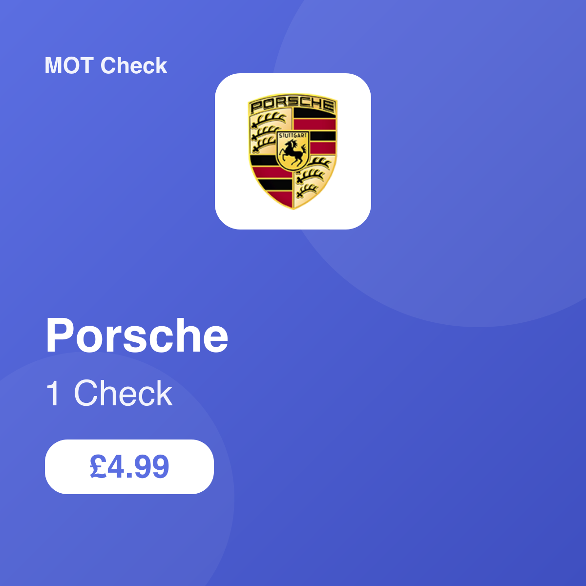 1 Porsche Check