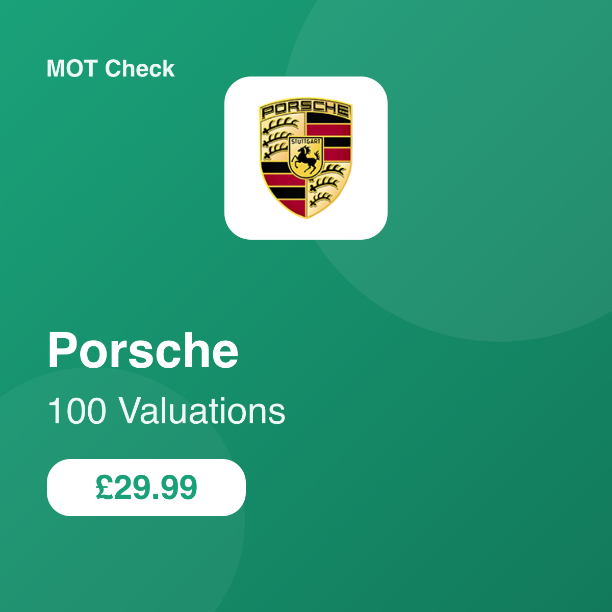 100 Porsche Valuations
