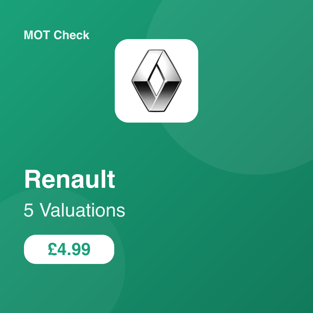 5 Renault Valuation
