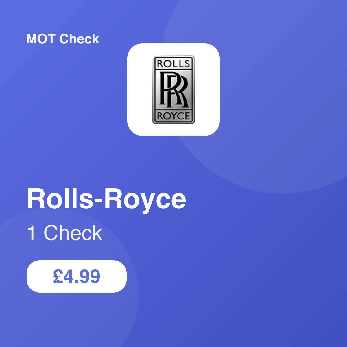 1 Rolls-Royce Check