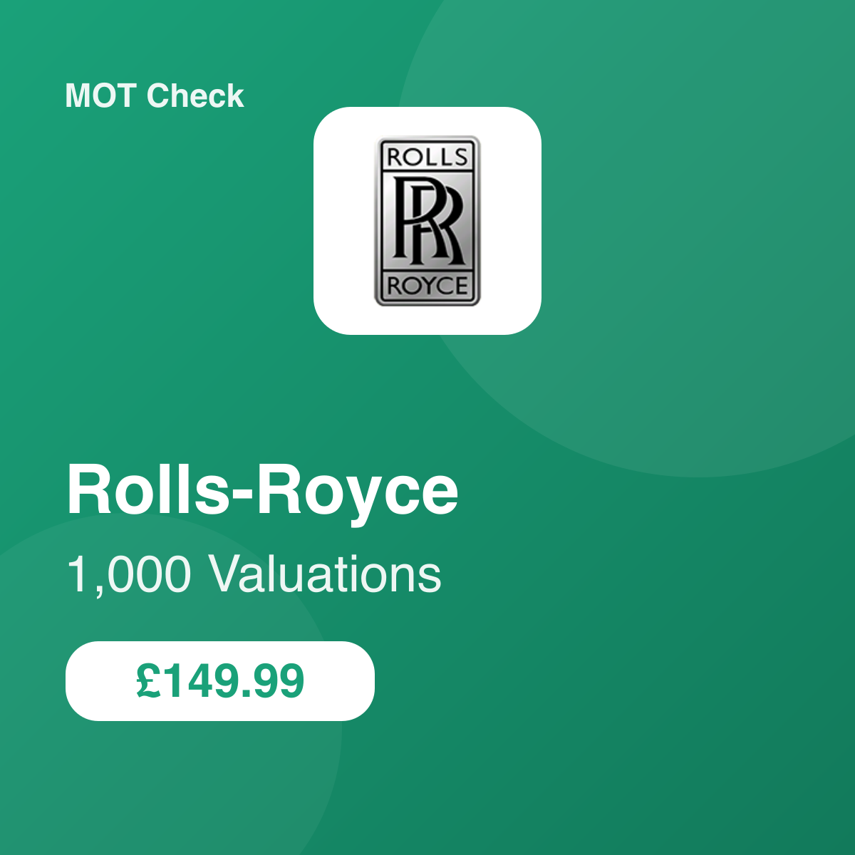 1000 Rolls-Royce Valuations