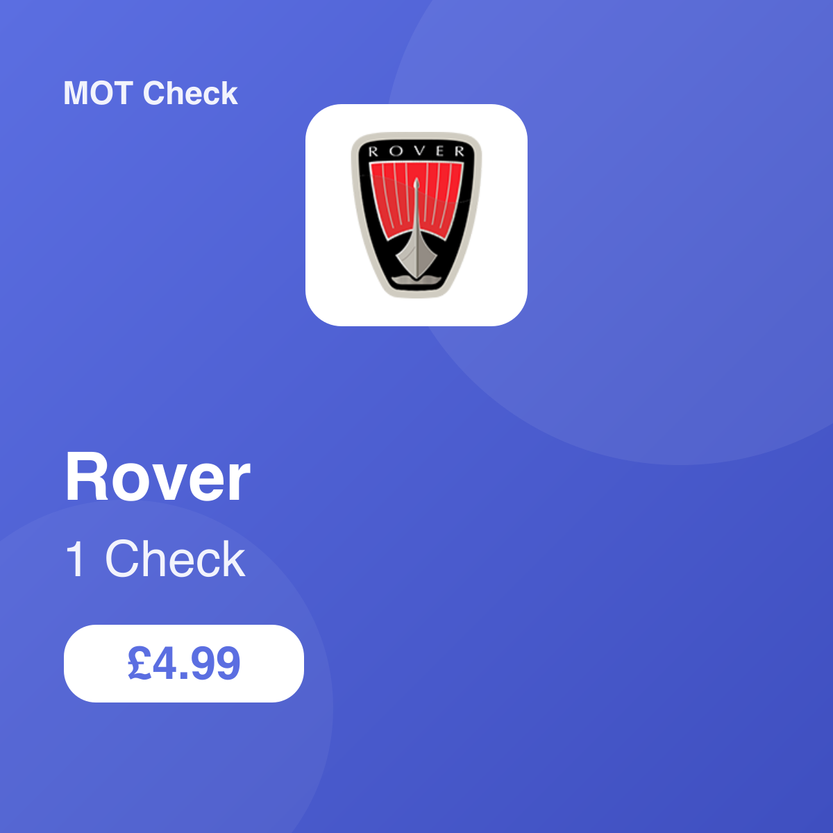 1 Rover Check