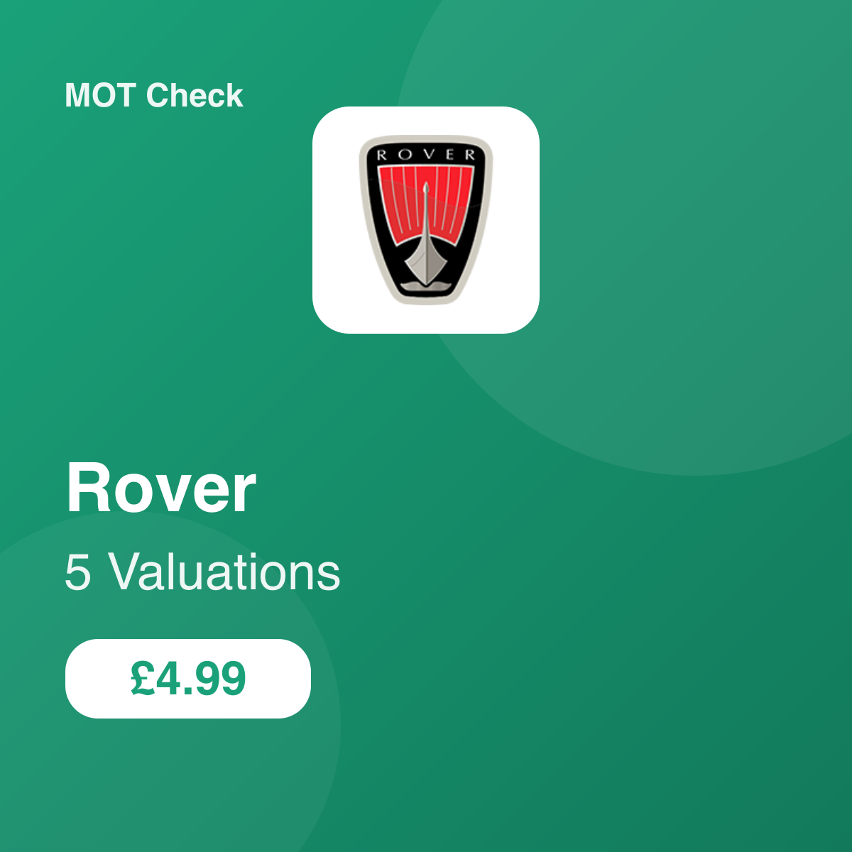 5 Rover Valuation