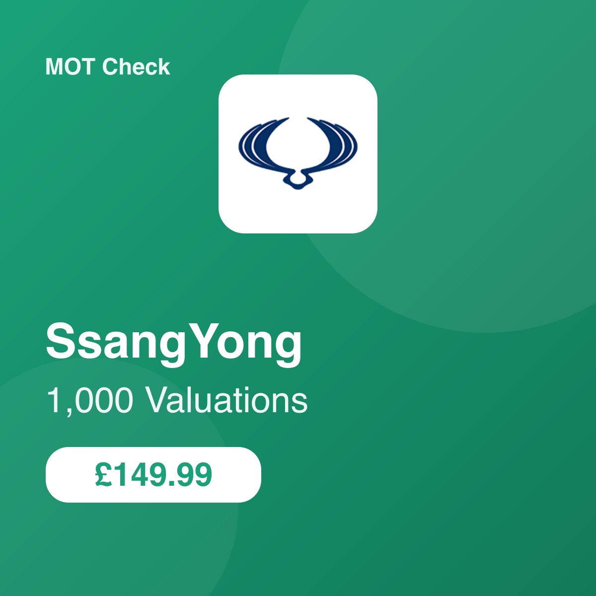 1000 SsangYong Valuations