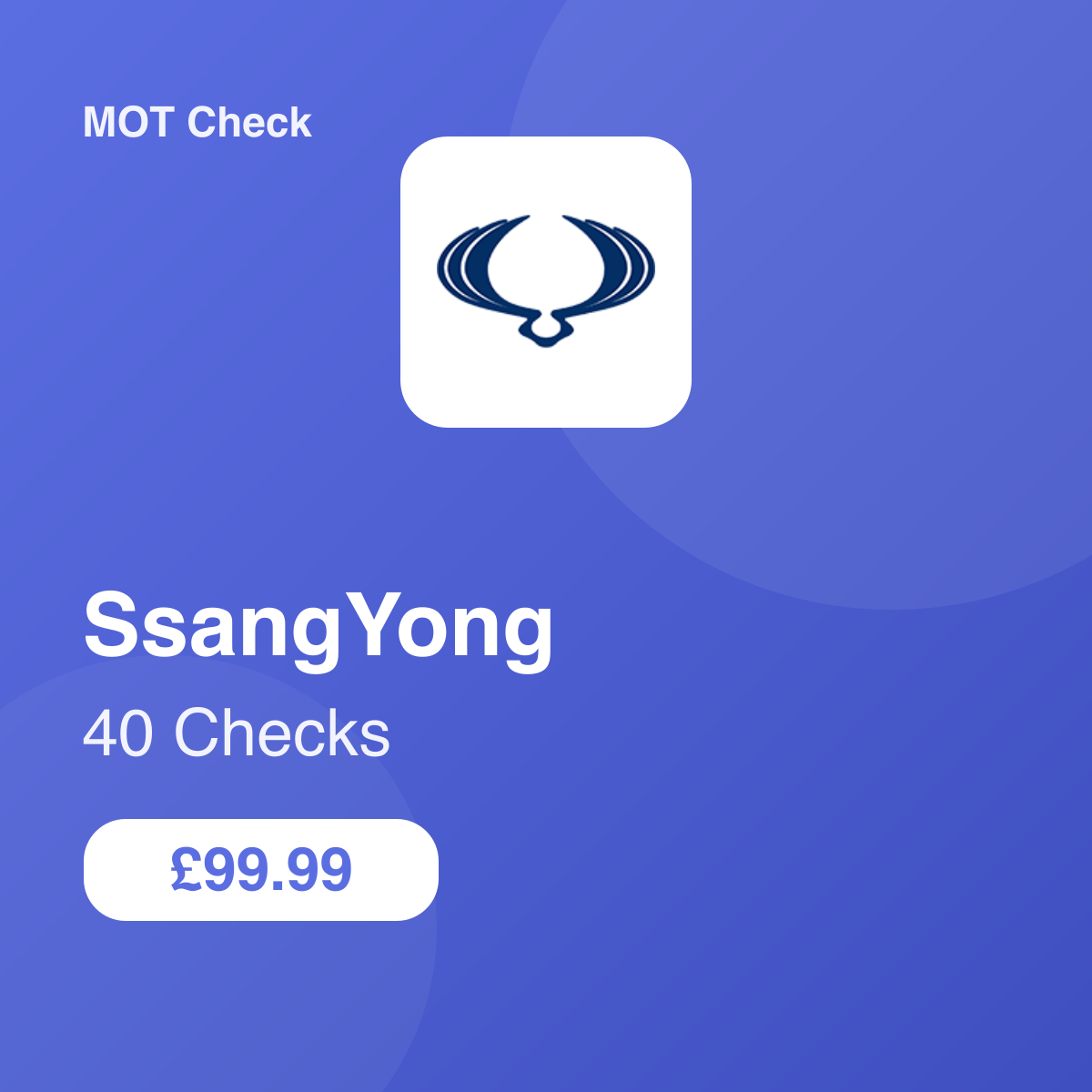 40 SsangYong Checks