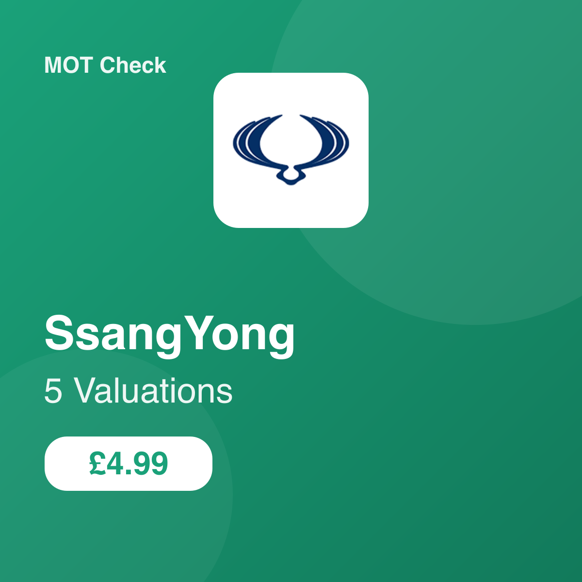 5 SsangYong Valuation