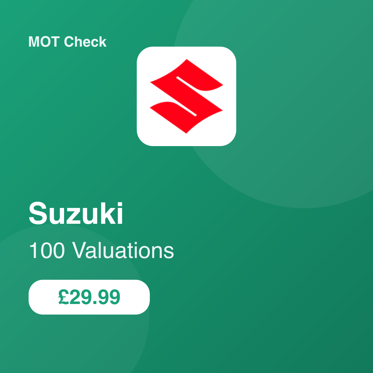 100 Suzuki Valuations