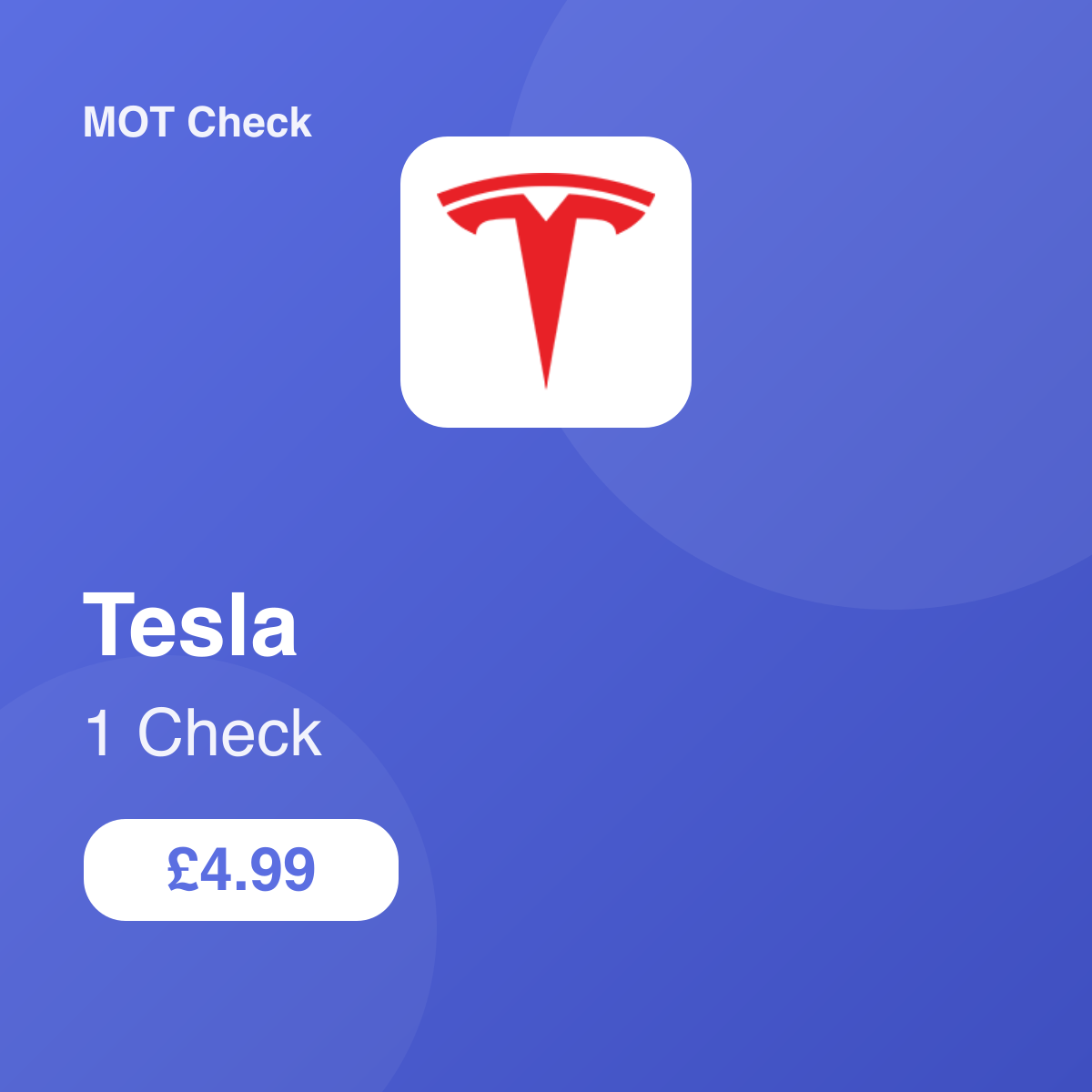 1 Tesla Check