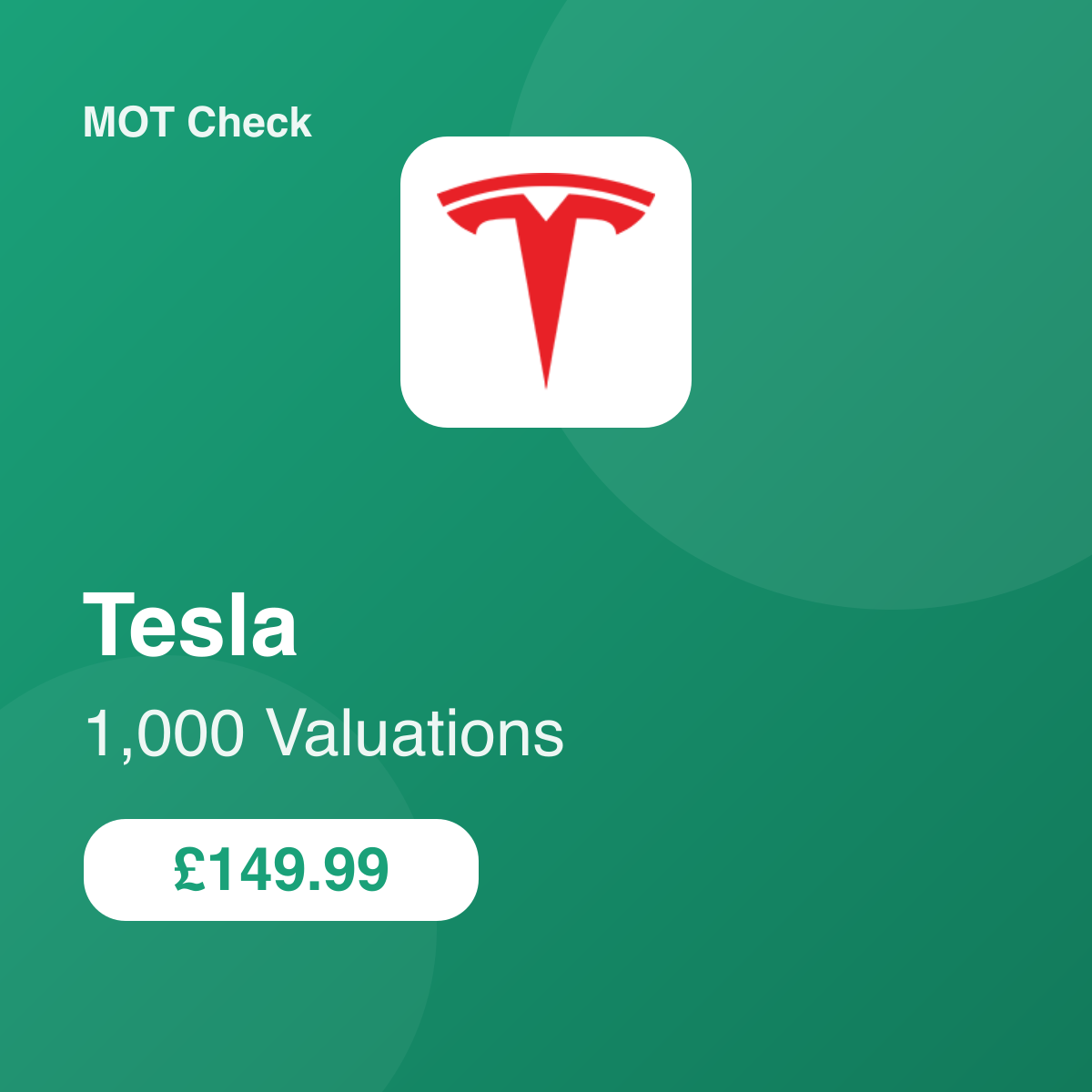 1000 Tesla Valuations