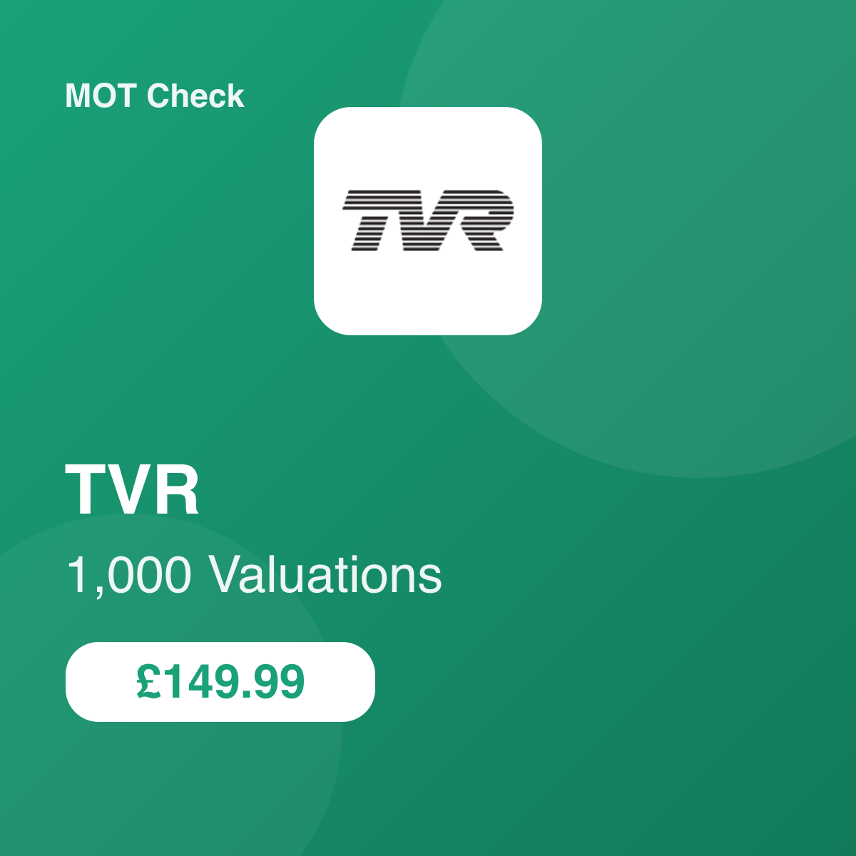1000 TVR Valuations