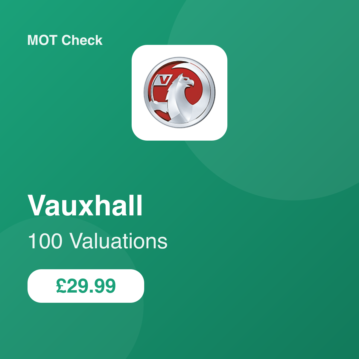 100 Vauxhall Valuations