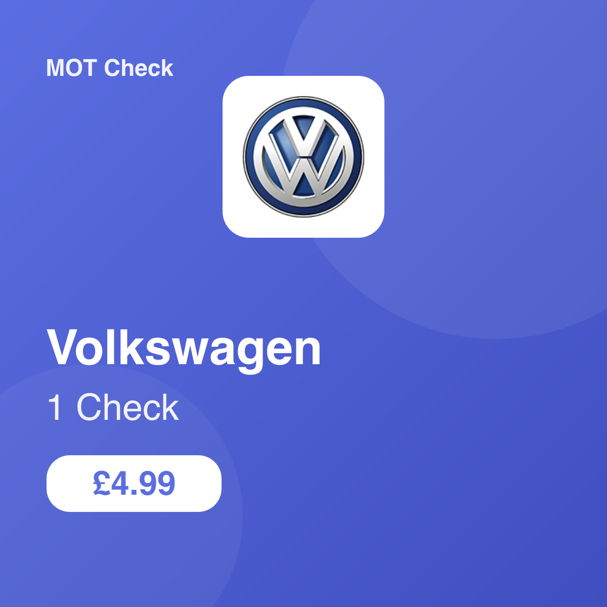 1 Volkswagen Check