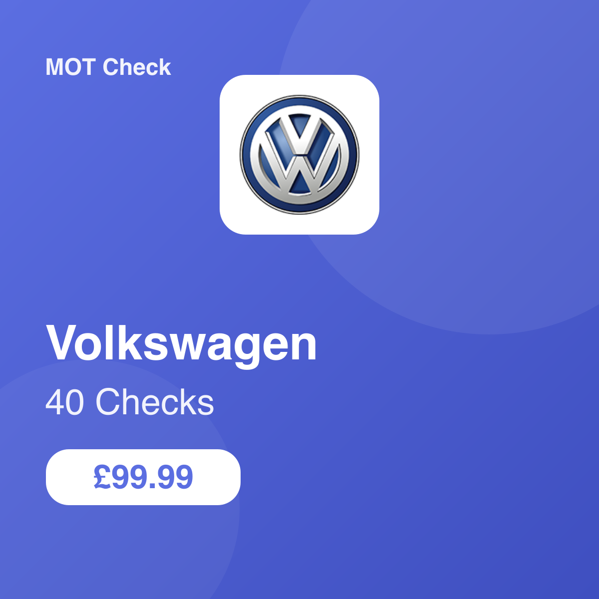 40 Volkswagen Checks