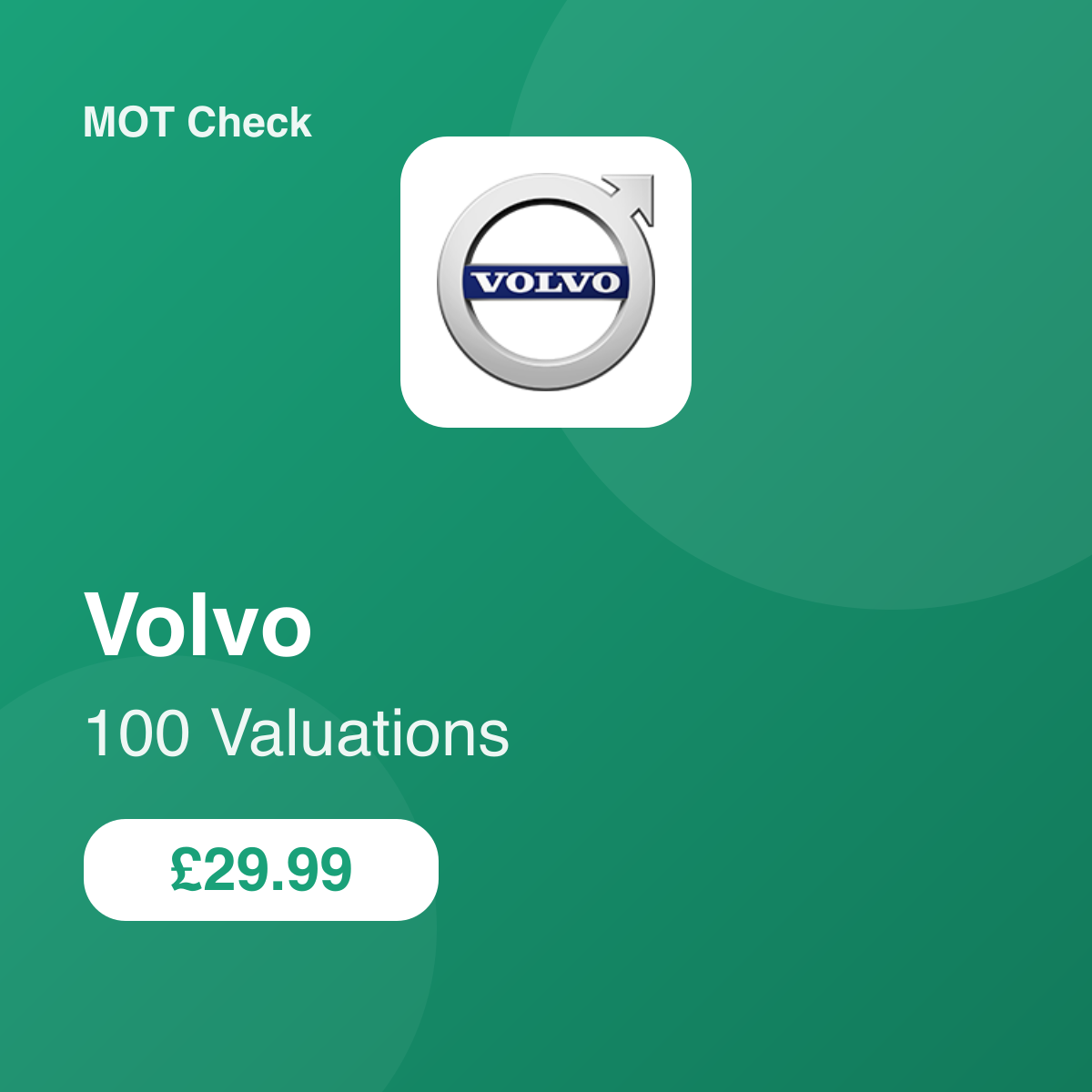 100 Volvo Valuations